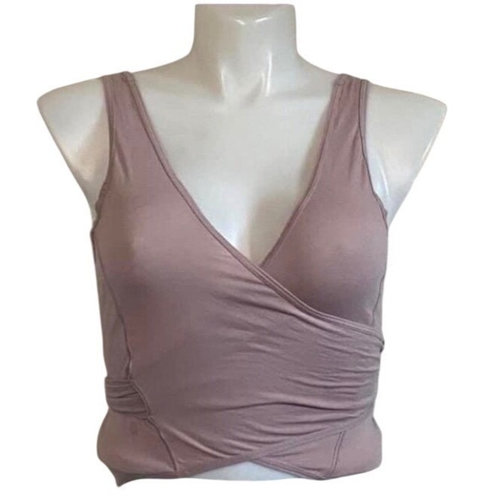 Lululemon Womens Mauve Wrap Sleeveless Athletic Tank Top Size 8
